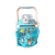 New Square Big Belly Cup Summer Large Capacity Children's Drop-Resistant Strap Straw Water Cup Sports Plastic Water Cup