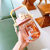New Square Big Belly Cup Summer Large Capacity Children's Drop-Resistant Strap Straw Water Cup Sports Plastic Water Cup