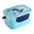 Cartoon Dinosaur Student Double-Layer Plastic Lunch Box Children Outdoor Box Bento Lunch Box with Sauce Cup