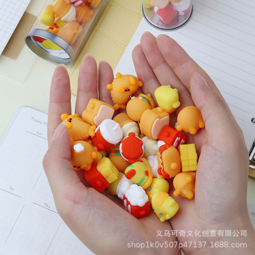 7945吃货家族3D橡皮擦卡通可爱立体逼真清新无味环保材质