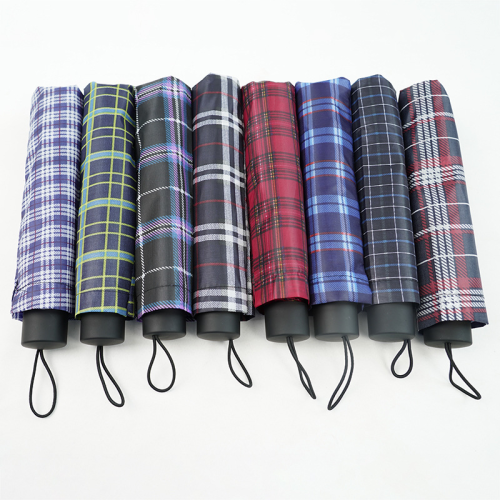 65公分十骨粗杆四节杆格子雨伞加固防紫外线超轻太阳伞折叠遮阳伞