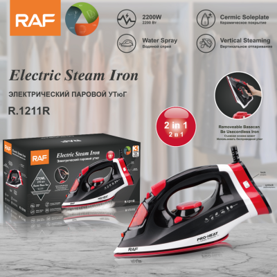 R.1211 European Standard Steam and Dry Iron Ceramic Non-Stick Bottom Plate Spray Electric Iron Smooth Handheld Ironing Clothes