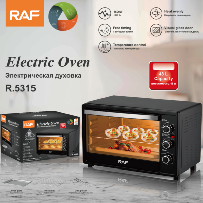 RAF Exclusive for Cross-Border European Standard Electric Oven 48L Large Capacity Visual Baking at Home Intelligent Cake Machine Breakfast Machine