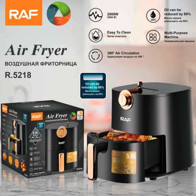 RAF European Standard Household Fume-Free Air Fryer Multi-Function Intelligent Oven French Fries Deep Frying Pan R.5218