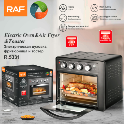 RAF European Standard Cross-Border Large Capacity Oven Household High-Power Three-in-One Multi-Functional Air Fryer Toaster 32L