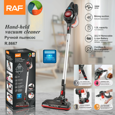 RAF European Standard Cross-Border Wireless Vacuum Cleaner Household Handheld High-Power Dust Collection Portable Car-in-One Large Suction