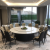 Shanghai Five-Star Hotel Solid Wood Furniture Seafood Marble Electric Dining Table High-End Club Light Luxury round Table