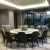 Shanghai Five-Star Hotel Solid Wood Furniture Seafood Marble Electric Dining Table High-End Club Light Luxury round Table