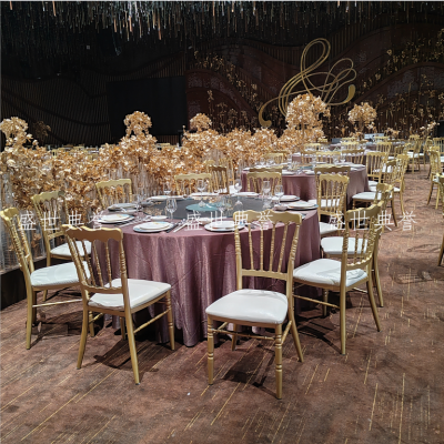 Hotel Theme Wedding Bamboo Chair European Style Wedding Castle Chair Wedding Banquet Folding Chair