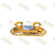 Electrical Products Gold Color with Blue Flower Plastic Lamp Holder Dual-Purpose Lamp Wick Bayonet Screw