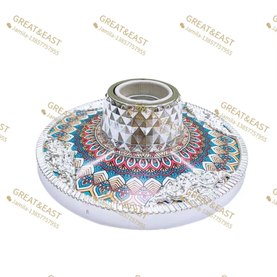 Electrical Products Silver Blue and White Pattern Plastic Lamp Holder Ceramic Lamp Wick