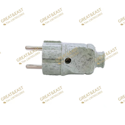 European-Style Gray 15A Power Plug for Electrical Products