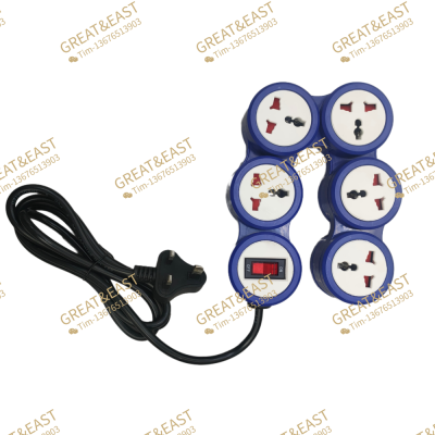 British-Style Multi-Function Hole Foldable Power Strip Household Five-Position Plug Board with Switch Connector Socket