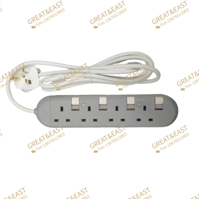 American Socket Multi-Functional Power Strip Household 4-Bit Patch Panel with Wire Switch Socket