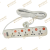 Multi-Functional Power Strip Household 4-Bit Patch Panel with Wire Switch Single Control Socket
