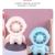 Leno New Fan Cartoon Astronaut Solid Color USB Rechargeable Small Fan