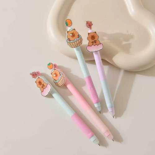 晨兮可爱创意刷题笔高颜值卡皮巴拉可爱学生中性笔速干笔卡通批发