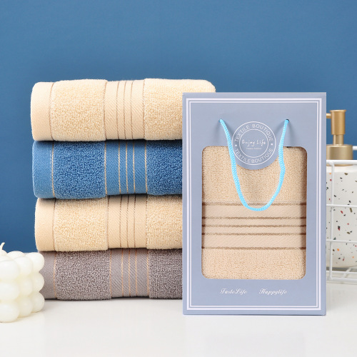 thickened cotton towel gift box-packed absorbent face washing present towel cotton embroidered logo gift wholesale