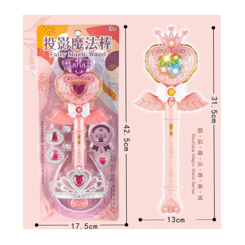 light music projection fantasy magic fairy magic stick glow stick fairy little princess children night market stall toys