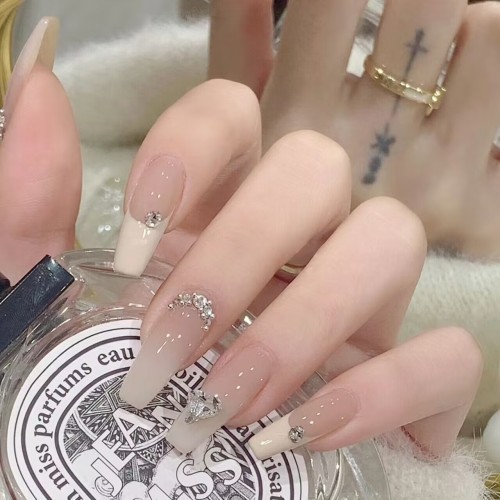 法式穿戴甲指甲贴美甲贴穿戴甲片成品可拆卸美甲假指甲美甲片