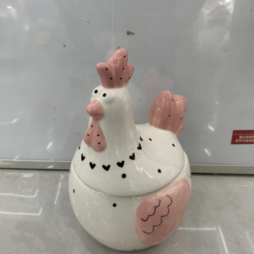 Ceramic baby chicken storage jar