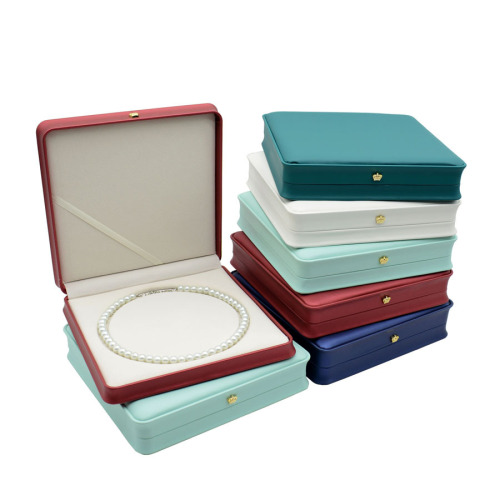 pu crown waist-tight pearl necklace box mother‘s day gift box large set accessories jewellery packing box storage box