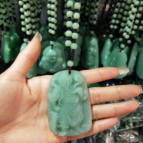 仿玉髓 项链碧玉礼品 貔貅吊坠批发民族风男女款浅绿
