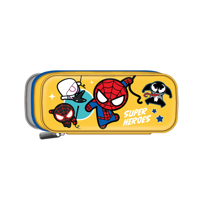 Disney Disney MA45240-2 Student Multi-Functional Large Capacity Marvel Spider-Man Yellow/Gray Pencil Case