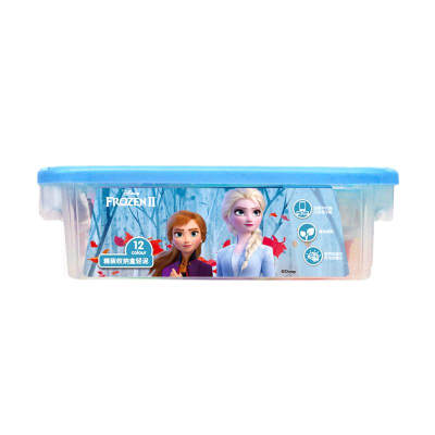 Disney Disney E0108f Children Little Kids Ice and Snow DIY Colored Clay Handmade 12-Color Hardcover Storage Box Light Mud