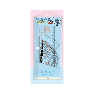 Disney Disney Dm23724a/F Student Children's Team Ice and Snow Storage and Carrying 18cm Drawing Ruler Set