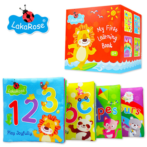 宝宝立体大布书英文字母数字启蒙 婴儿早教益智玩具撕不烂带响纸