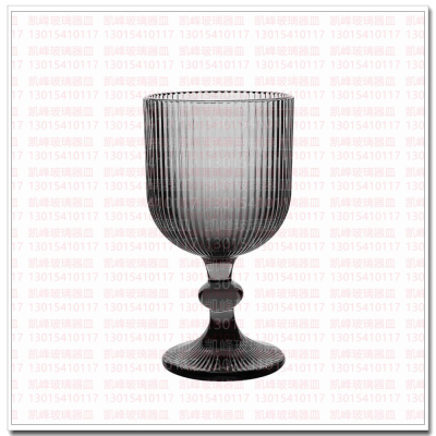 Factory Direct Sales Classic Striped Glass Ins Style Ice Bowl Goblet Wine Glass