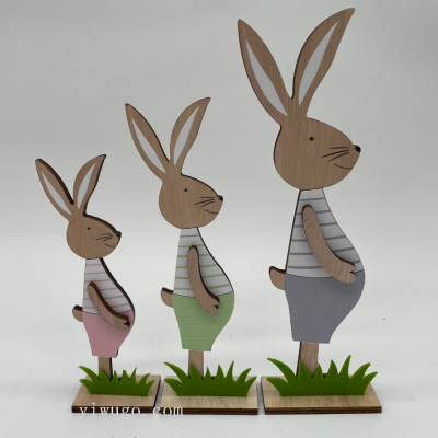 Easter Wooden Rabbit Decoration Decorations