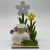 Easter Wooden Sheep Furnishings Ornaments Spring Series Lamb Flowers and Plants Ornaments