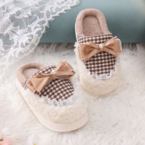2023 Classic Style Stitching Winter Cotton Slippers Fashion Taste Simple Not Simple Offline Hot