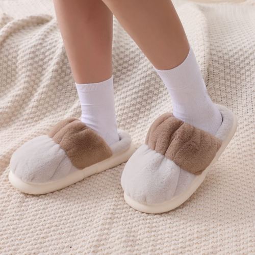 2023 Two-Color Matching Winter Cotton Slippers Fashion Taste Simple Not Simple Offline Hot