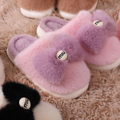 MiuMiu Winter 2023 Cotton Slippers Fashionable and Tasteful Simple but Not Simple Offline Hot