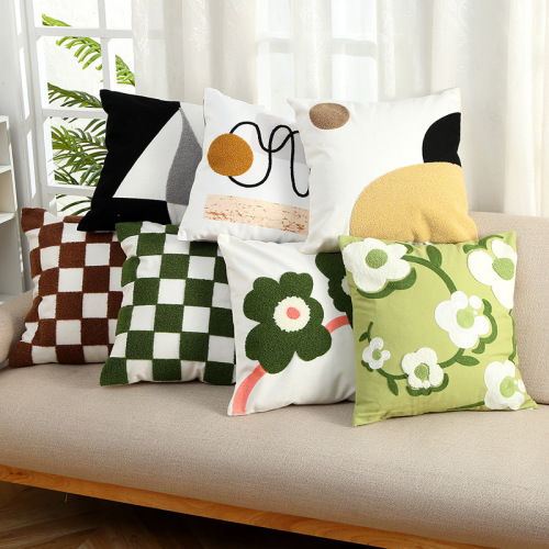 新款抱枕套全棉绣花靠枕家用抱枕现代简约小清新抱枕套厂家批发