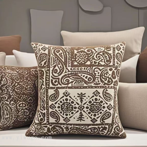 轻奢北欧风透气抱枕 休闲舒适家居装饰 优质棉麻材质