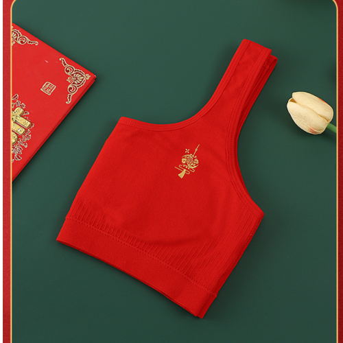 girl‘s birth year red underwear children‘s cotton development period vest