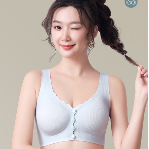 front buckle semi-fixed seamless comfort soft breathable back nursing bra
