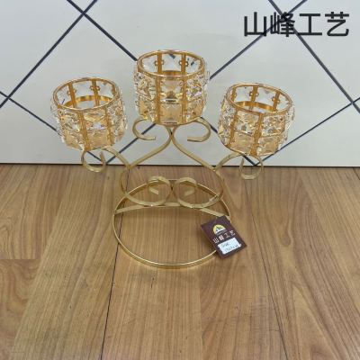 S711 Metal Candlestick Alloy Candlestick Crystal Candlestick Glass Candlestick Home Decorations Decorative Crafts