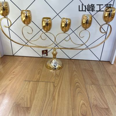 S579 Metal Candlestick Alloy Candlestick Crystal Candlestick Glass Candlestick Home Decorations Decorative Crafts