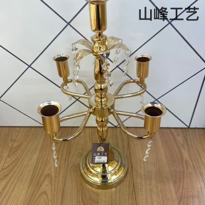 S585 Metal Candlestick Alloy Candlestick Crystal Candlestick Glass Candlestick Home Decorations Decorative Crafts