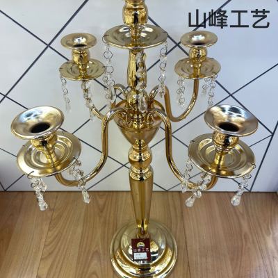 S581 Metal Candlestick Alloy Candlestick Crystal Candlestick Glass Candlestick Home Decorations Decorative Crafts