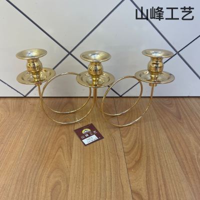 S593 Metal Candlestick Alloy Candlestick Crystal Candlestick Glass Candlestick Home Decorations Decorative Crafts