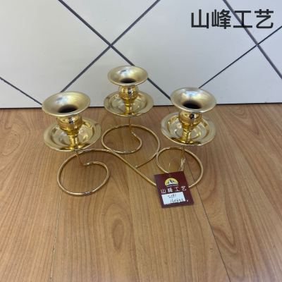 S591 Metal Candlestick Alloy Candlestick Crystal Candlestick Glass Candlestick Home Decorations Decorative Crafts
