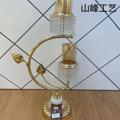 S830 Metal Candlestick Alloy Candlestick Crystal Candlestick Glass Candlestick Home Decorations Decorative Crafts