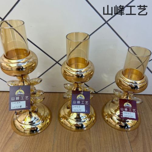 S004A新款金属烛台 合金烛台 产品设计理念现代时尚 装饰工艺品