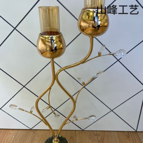 S021新款金属烛台 合金烛台 产品设计理念现代时尚 装饰工艺品